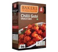 Bakers Chilli Gobi Snacks Mix, Indian Spice Chicken Powder - 100g (Pack Of 3)