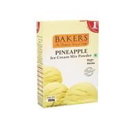BAKERS Classic & Delightful Pineapple Ice Cream Powder, Easy to Make No Sugar Needed Perfect Dessert Mix - 100g (Pack Of 3)