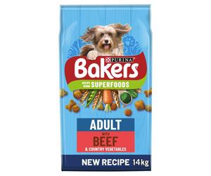 Bakers Complete Beef & Veg Dry Dog Food - 14kg