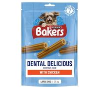 Bakers Dental Delicious Large Dog Chews Chicken 270g, Pack of 6