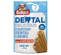 Bakers Dental Delicious Large Dog Chews Chicken 270g, Pack of 6