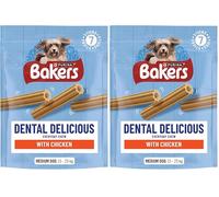 BAKERS Dental Delicious Medium Chicken Dog Chews 200g (Pack of 12)