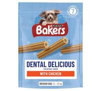 Bakers Dental Delicious Medium Dog Chews Chicken 200g, Pack of 6
