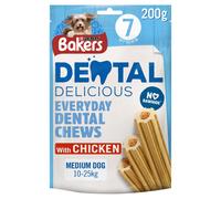 Bakers Dental Delicious Medium Dog Chews Chicken 200g, Pack of 6