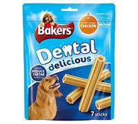 Bakers Dental Delicious Medium Dog Treats Chiclen 7 per pack (PACK OF 4)