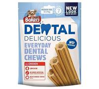 Bakers Dental Delicious Medium Dog Treats Chiclen 7 per pack (PACK OF 6)