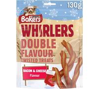 Bakers Bacon and Cheese Whirlers Adult Dog Treat 130g