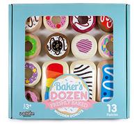 Baker's Dozen Wooden Donuts, 13 Assorted Colourful Wood Eats Pastries by Imagination Generation