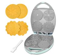 Baker's Friend Electric Multi Iron Pizza Maker, Stroopwafel, 4" x 4.5" Pizza Cell with Temperature Control, Great for Holidays, Parties and More, Great Gift Idea