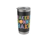 Bakers Gonna Bake Retro Parisian Love Pastry Chef Macaron Stainless Steel Insulated Tumbler