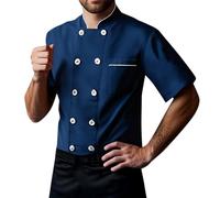 Baker's Jacket with Double-Breasted Chef's Jacket Men's Long-Sleeved / Short Sleeve Chef Jackets Cooking Shirt Chef Clothing Unisex Kitchen Uniform Kitchen Clothing Cooking Suit Tops Breathable
