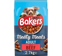 Bakers Meaty Meals Adult Dog Beef Dry Food 2.7kg (PACK OF 2)