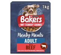 BAKERS Meaty Meals Beef Dry Dog Food 1kg, (Pack of 5)