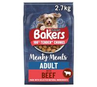 Bakers Meaty Meals Dry Dog Food, Beef, 2.7kg
