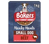 BAKERS Meaty Meals Small Dog Beef Dry Dog Food 1kg, (Pack of 5)