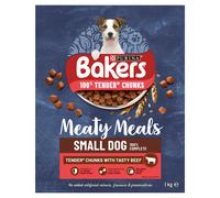 BAKERS Meaty Meals Dry Dog Food - Small Dog - Beef - 1kg Box
