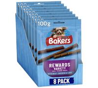 BAKERS Rewards Chicken, Beef and Lamb Dog Treats 100g (Pack of 8)