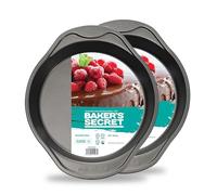 Baker's Secret 2pcs Nonstick Round Cake Pan 9", Carbon Steel Pan with Premium Food-Grade Coating, Non-stick Cake Pan for Birthday Cakes and others, Bakeware DIY - The Classic Collection