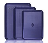 Baker's Secret Baking Sheets Non Stick, 3x Cookie Sheets for Oven, Diamond Texture Premium Air Flow, Set of 3 Baking Trays, Extra Thick 0.6mm with Diamond Base PFOA, PFOS, PTFE and PFAS free Bakeware