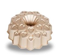 Baker's Secret Nonstick Fluted Cake Pan, Perfect for Fluted Cakes, Die Cast Aluminum Cake Pans, 2 Layers Non-stick Coating For Easy Release, Fluted Cake Pans - (Amour)