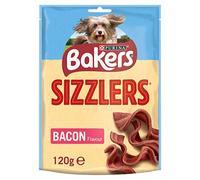 Bakers Sizzlers Dog Treats Bacon 120g - Case of 6 (720g)