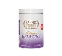 Bakers Street Beef Gelatin 100g Tub | Bovine 250 Bloom Unflavoured Stabiliser Gelling Aerating Agent Halal Gelatine Powder | Gluten Free Non-GMO Tub