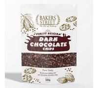 Bakers Street | Finest Belgian | Dark Chocolate Chips 500g | Premium Quality | Baking & Desserts | For Making Cakes, Muffins and all bakery products
