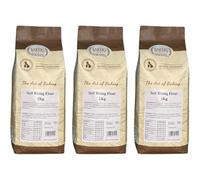 Bakers Street Self Raising Flour 3X1kg - Fine Milled Self-Raising Flour for Baking - Pre-Mixed with Baking Powder for Cakes, Muffins, Scones, Pancakes - Light & Fluffy Texture - Convenient Resealable