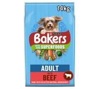 BAKERS Superfoods Adult Dry Dog Food Beef with Vegetables 14kg Pack