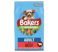 BAKERS Superfoods Adult Dry Dog Food Beef with Vegetables 14kg Pack