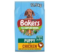 BAKERS Superfoods Puppy (6 weeks to 24 months) Dry Dog Food Chicken with Vegetables 12.5kg Pack