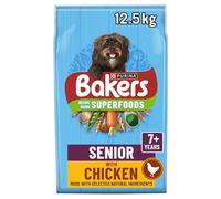 Bakers Senior Dry Dog Food Chicken and Veg - 12.5kg