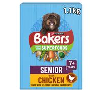 Bakers Senior Dry Dog Food Chicken and Veg - 1.1 kg
