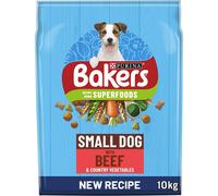 BAKERS Superfoods Small Dog Beef Dry Dog Food - 10kg