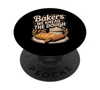Bakers We Knead The Dough Bread Rolling Pin Wheat PopSockets Adhesive PopGrip