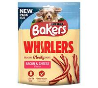 Bakers Whirlers Dog Treats with Bacon and Cheese Flavours, 130g