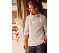 Bakersfield Button Neck Eco Macaroni Hoodie Weird Fish Ecru 5XL