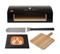 BakerStone Pizza Oven Box Kit With Wood Pizza Peel/Spatula, Turning Peel And Dust Cover, Five-sided Pizza Stone Enamel Outdoor Pizza Oven For Gas Grill Top Baking Ovens, O-ABDHX-O-000, Original Series
