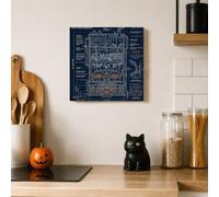Bakery Architectural Blueprint Industrial Canvas Kitchen Wall Art 12x12