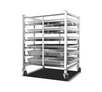 Bakery Bun Pan Speed Rack ,Food Trays Racks cooling carts for Commercial Baking and Bakers, Heavy Duty Stainless steel Racking Trolley Bread Dough Pizza Baking Tray, Metal Art Paint Drying Rack