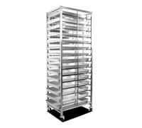 Bakery Bun Pan Speed Rack ,Food Trays Racks cooling carts for Commercial Baking and Bakers, Heavy Duty Stainless steel Racking Trolley Bread Dough Pizza Baking Tray, Metal Art Paint Drying Rack