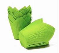 Bakery Direct 50 Standard Size Tulip Muffin Wraps Cases Colour Green