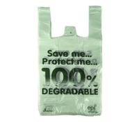 Bakery Direct Biodegradable Large Vest Carrier Bags Light Green Tint Corner Shop Takeawy Food Grocery Eco 275X420X520 (2000, 275 X 420 X 520)
