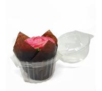 Bakery Direct Single Muffin Pod/Clam - Cake Takeaway Container (25)