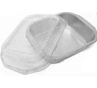 Bakery Direct Single Portion Strong Aluminium foil Disposable Fully Recyclable Baking Trays with Lids x 100