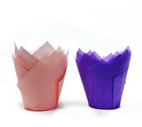 Bakery Direct Tulip Muffin Wraps - Bundle Pack Multi-Colour Cupcake Baking Cake Cases (Purple & Pink, 400)