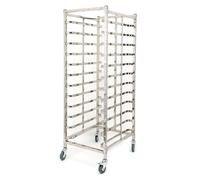 Bakery Rack,Stainless Steel Bakery Rack with Brake Casters Heavy Duty Bun Pan Sheet Rack for Kitchen Restaurant Cafeteria Ideal for Dough Pizza Baking Tray Storage and Cooling Rack for Baker