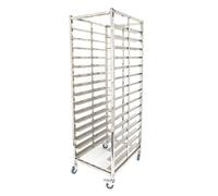 Bakery Rack,Stainless Steel Commercial Bakery Rack with Brake Casters for Kitchen Restaurant Heavy Duty Bun Pan Sheet Rack for Dough Pizza Baking Tray Storage and Cooling Ideal for Bakers an