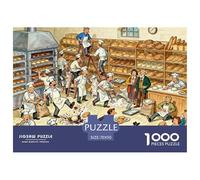 Bakery Rush Disaster Wooden Jigsaw Puzzle Waterproof 1000 Piece Puzzles for Adults Gifts Challenging And Brainteasing Games