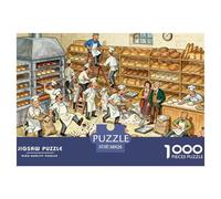 Bakery Rush Disaster Wooden Jigsaw Puzzle Waterproof 1000 Piece Puzzles for Adults Gifts Impossible Challenging Games